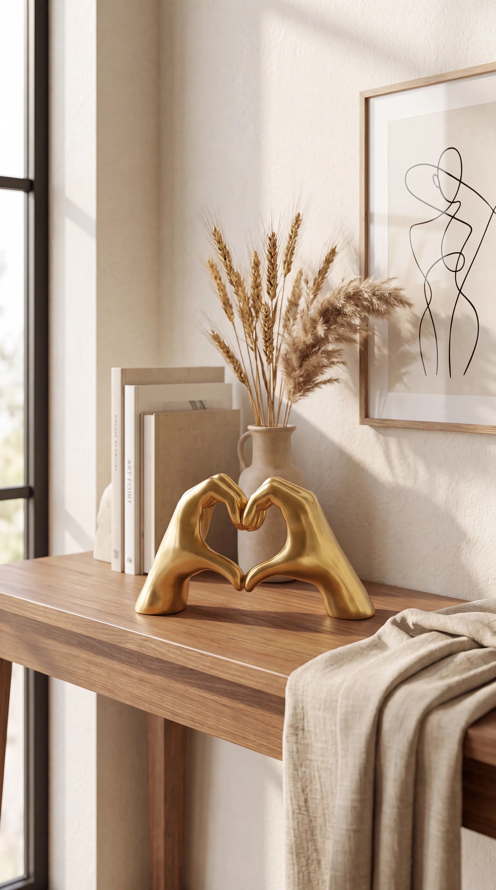 Heart in Hands Sculpture