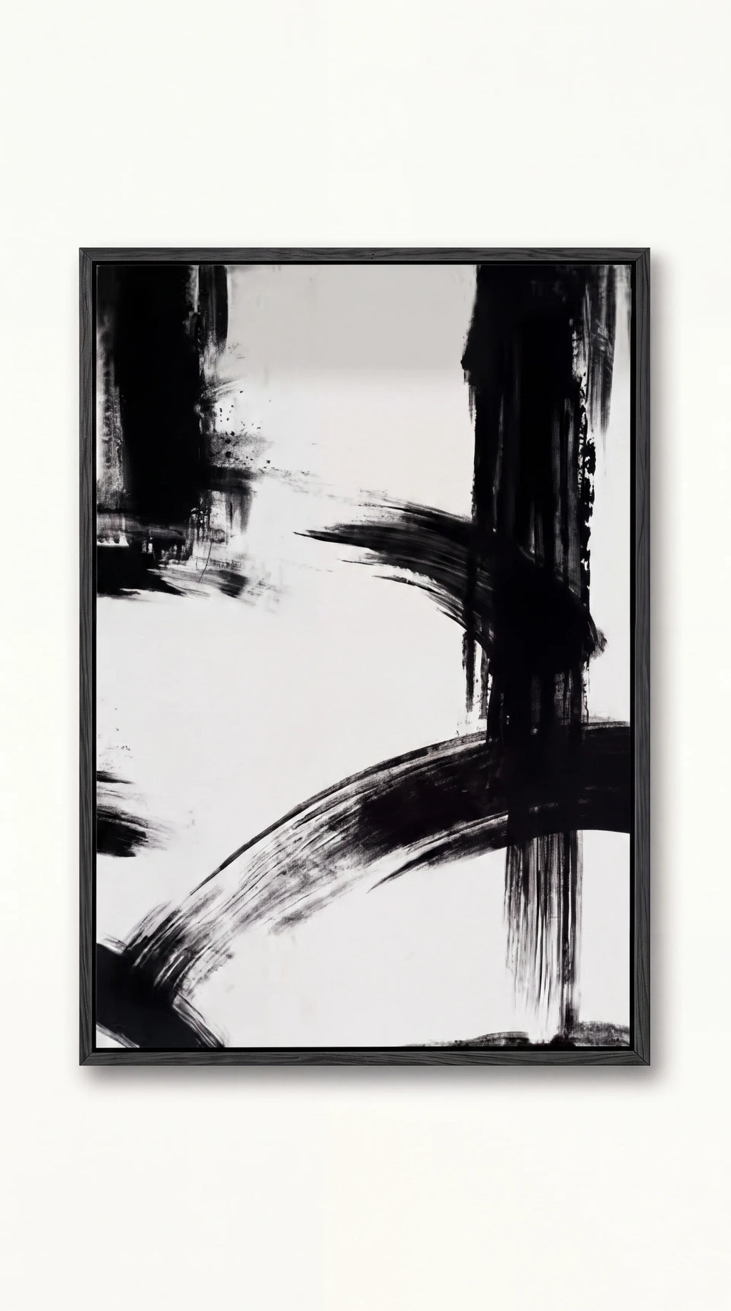 Monochrome Brushstroke Trio Wall Prints