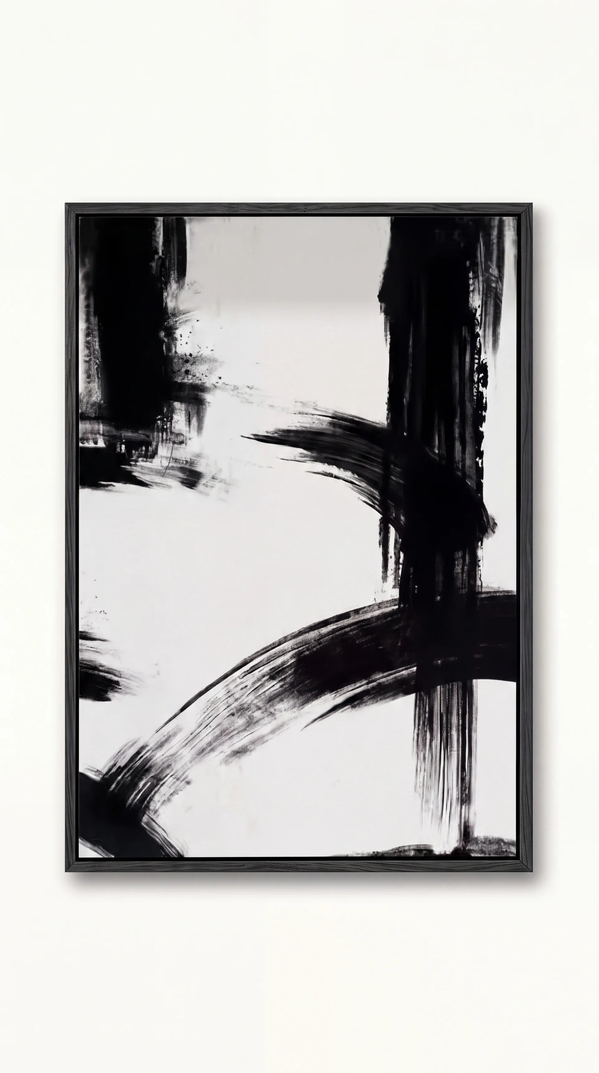 Monochrome Brushstroke Trio Wall Prints