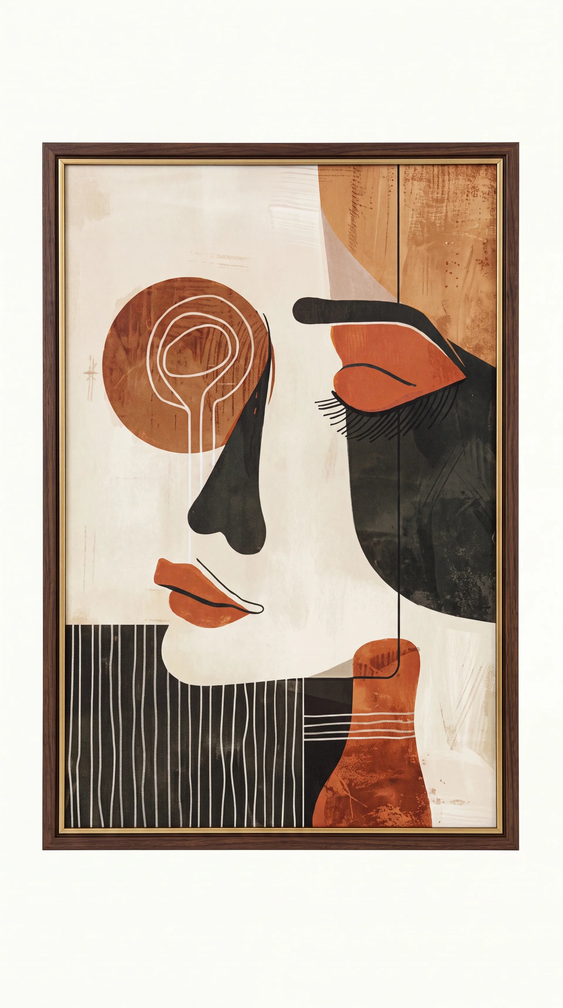 Abstract Terracotta Trio Wall Prints