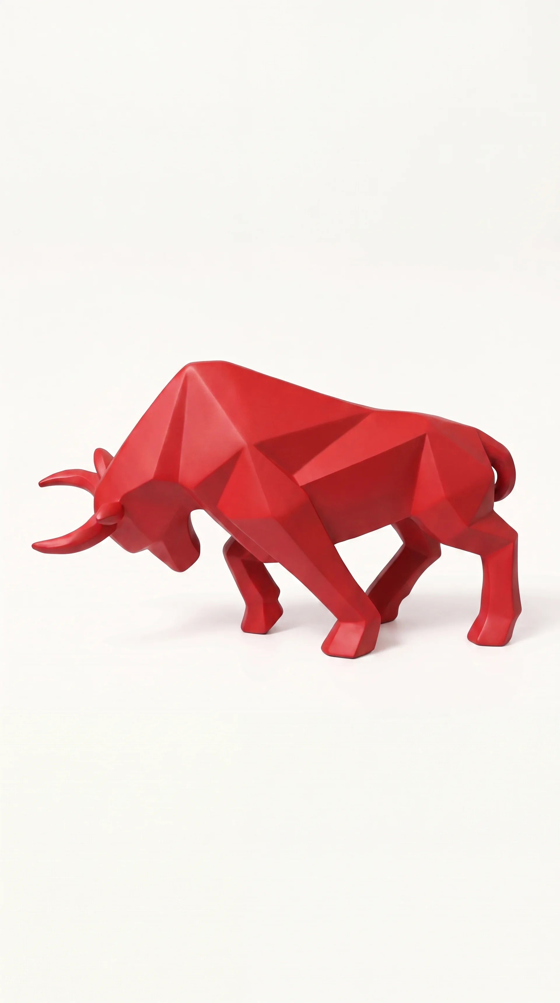 Geometric Bull Statue
