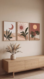 Boho Sun Trio Wall Prints