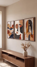 Abstract Terracotta Trio Wall Prints