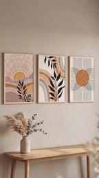 Abstract Earthtone Trio Wall Prints