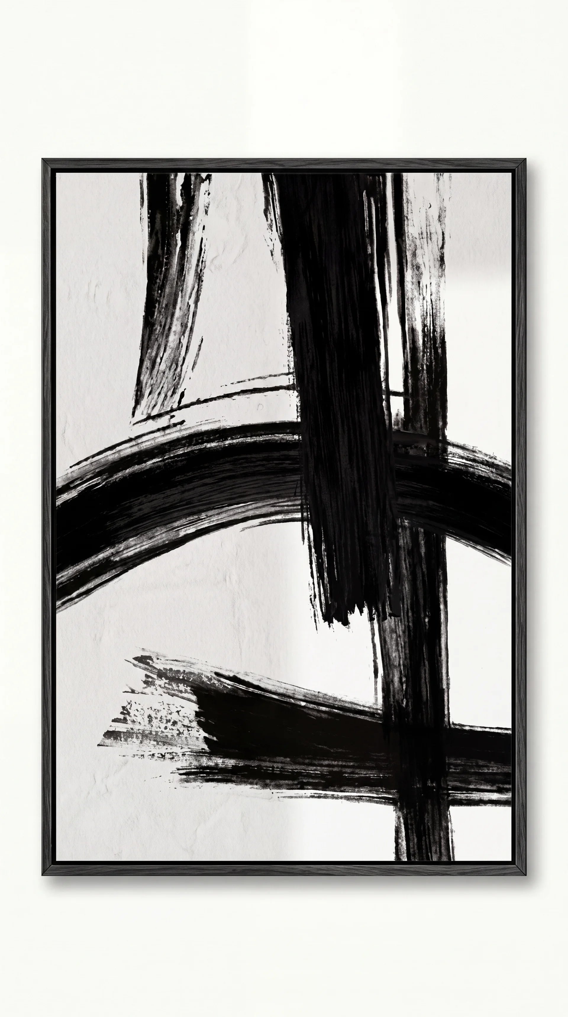Monochrome Brushstroke Trio Wall Prints