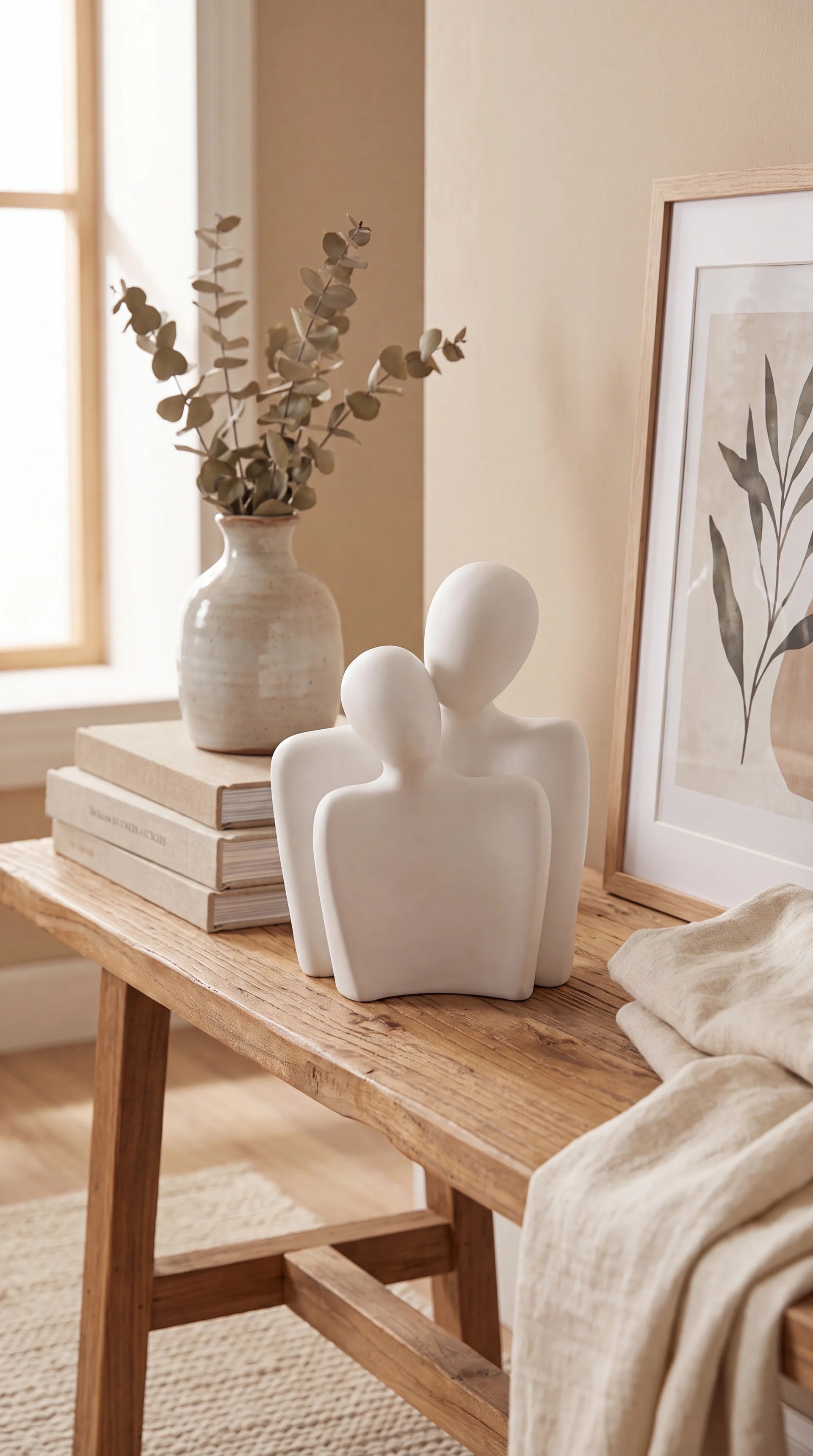 Embracing Couple Sculpture (Set of 2)