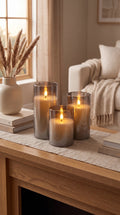 Flameless Glass Candle Set