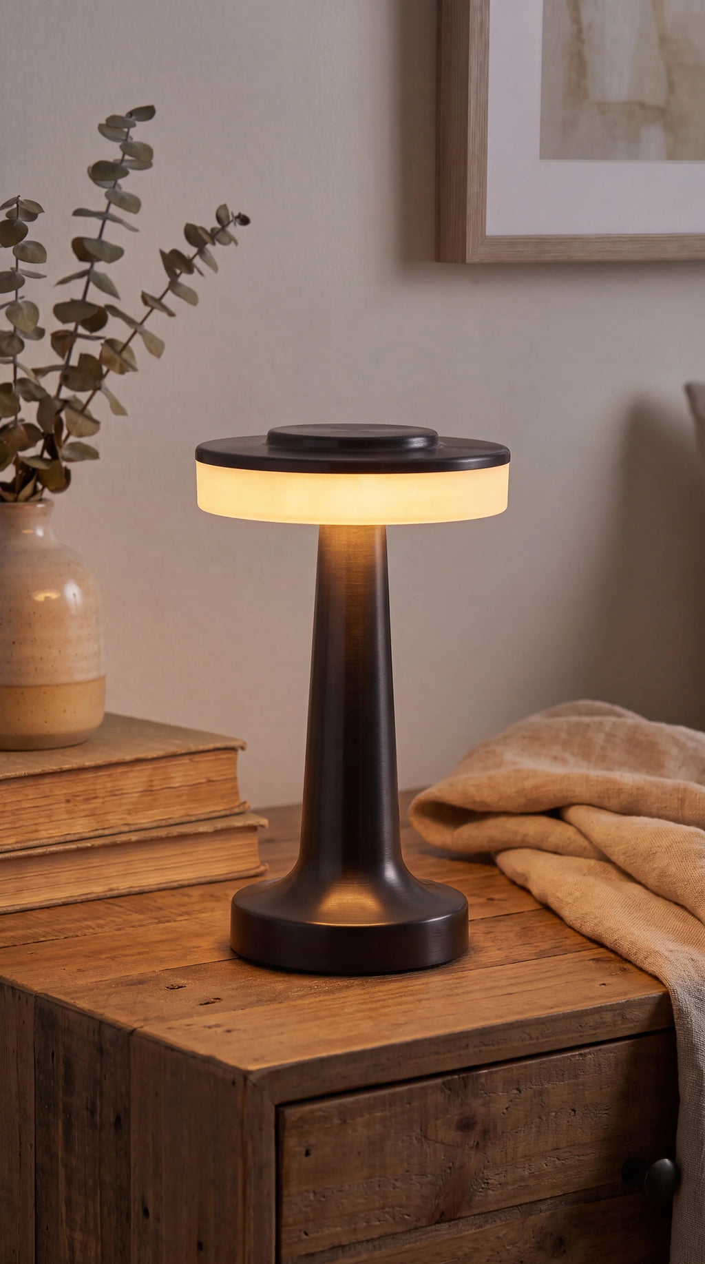 Pedestal Disc Table Lamp