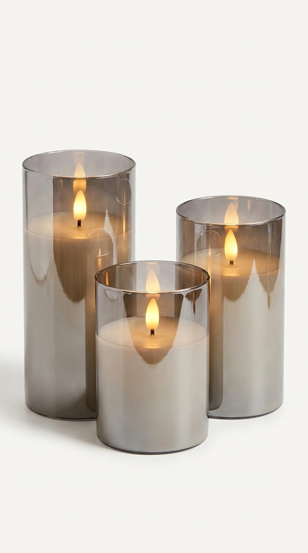 Flameless Glass Candle Set