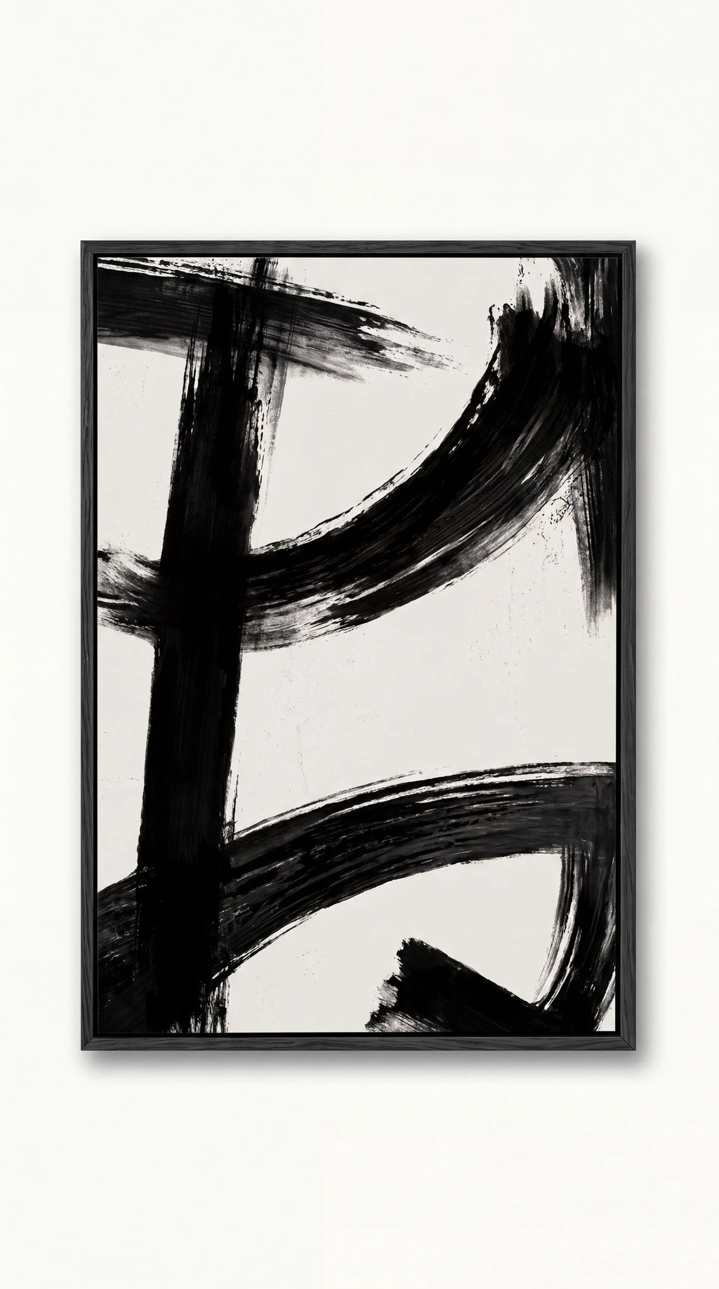 Monochrome Brushstroke Trio Wall Prints