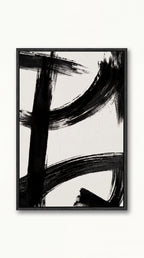 Monochrome Brushstroke Trio Wall Prints