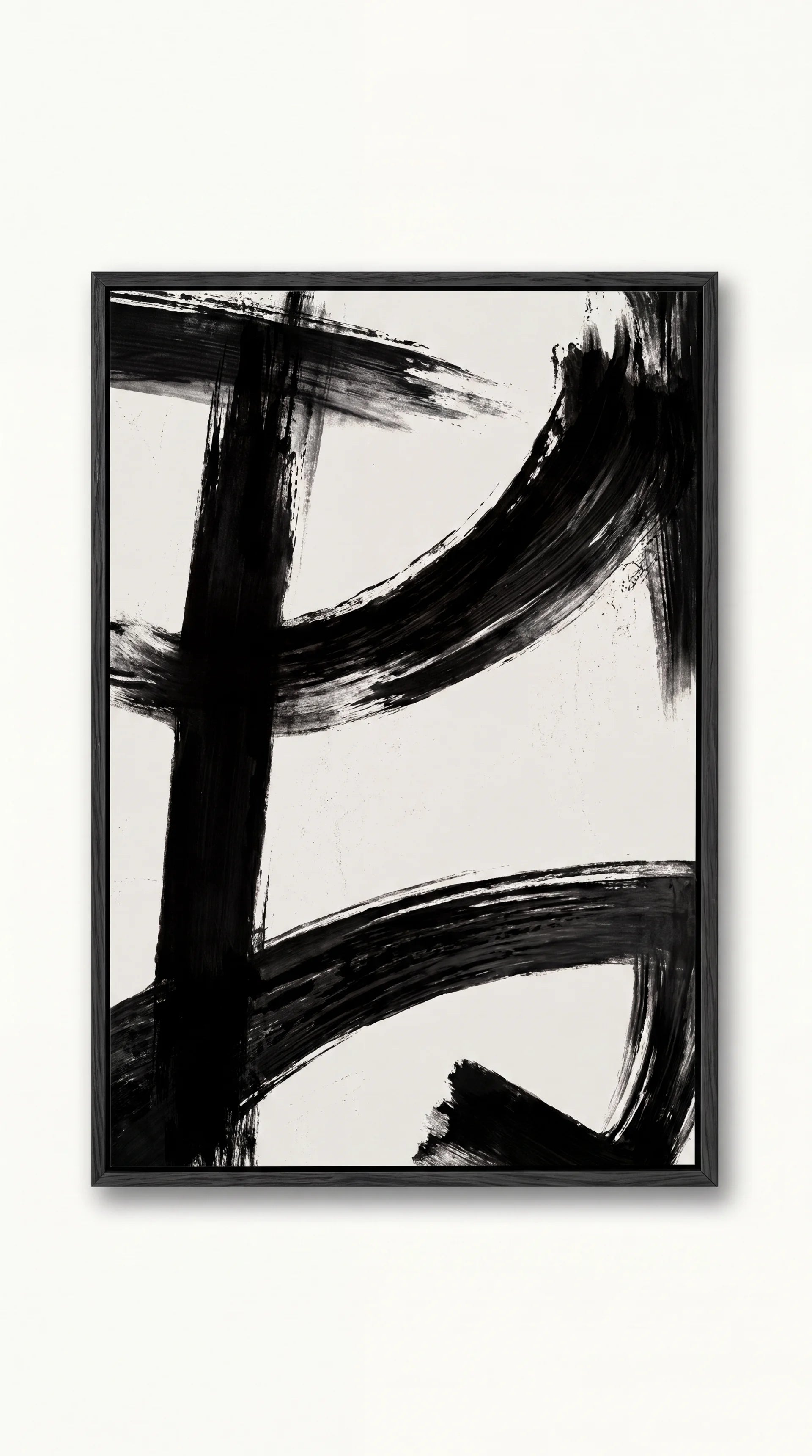 Monochrome Brushstroke Trio Wall Prints